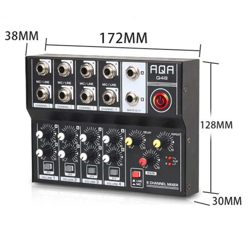 Audio Mixer Professional 8 Cha - Graded Card Display recension och pris